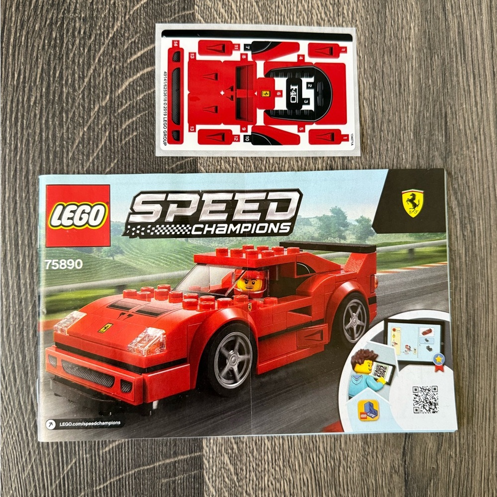 LEGO Speed Champions Red Ferrari F40 Competizione 75890